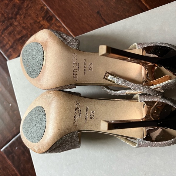 Jimmy Choo Women's Azia Strappy High Heel Sandals Rose Gold size 39.5 - Picture 5 of 9